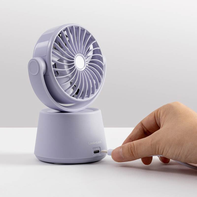 Quạt để b&agrave;n mini LocknLock Mini desktop fan - M&agrave;u ng&agrave;/M&agrave;u t&iacute;m - ENF336 image number null